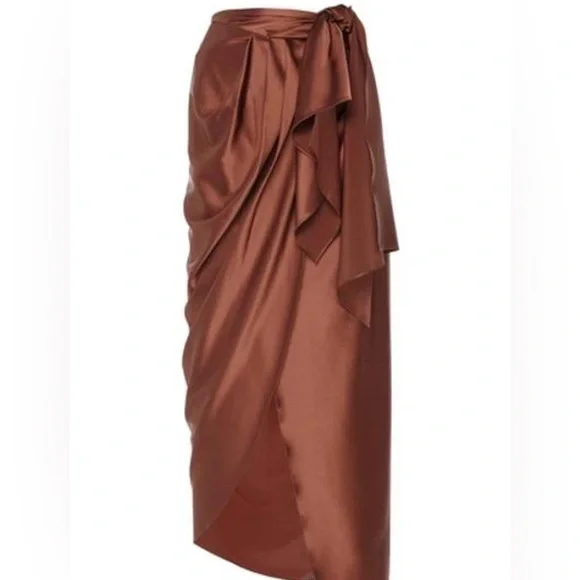 Johanna Ortiz Magical Feeling Midi Skirt in Dark Caramel - Picture 4 of 12